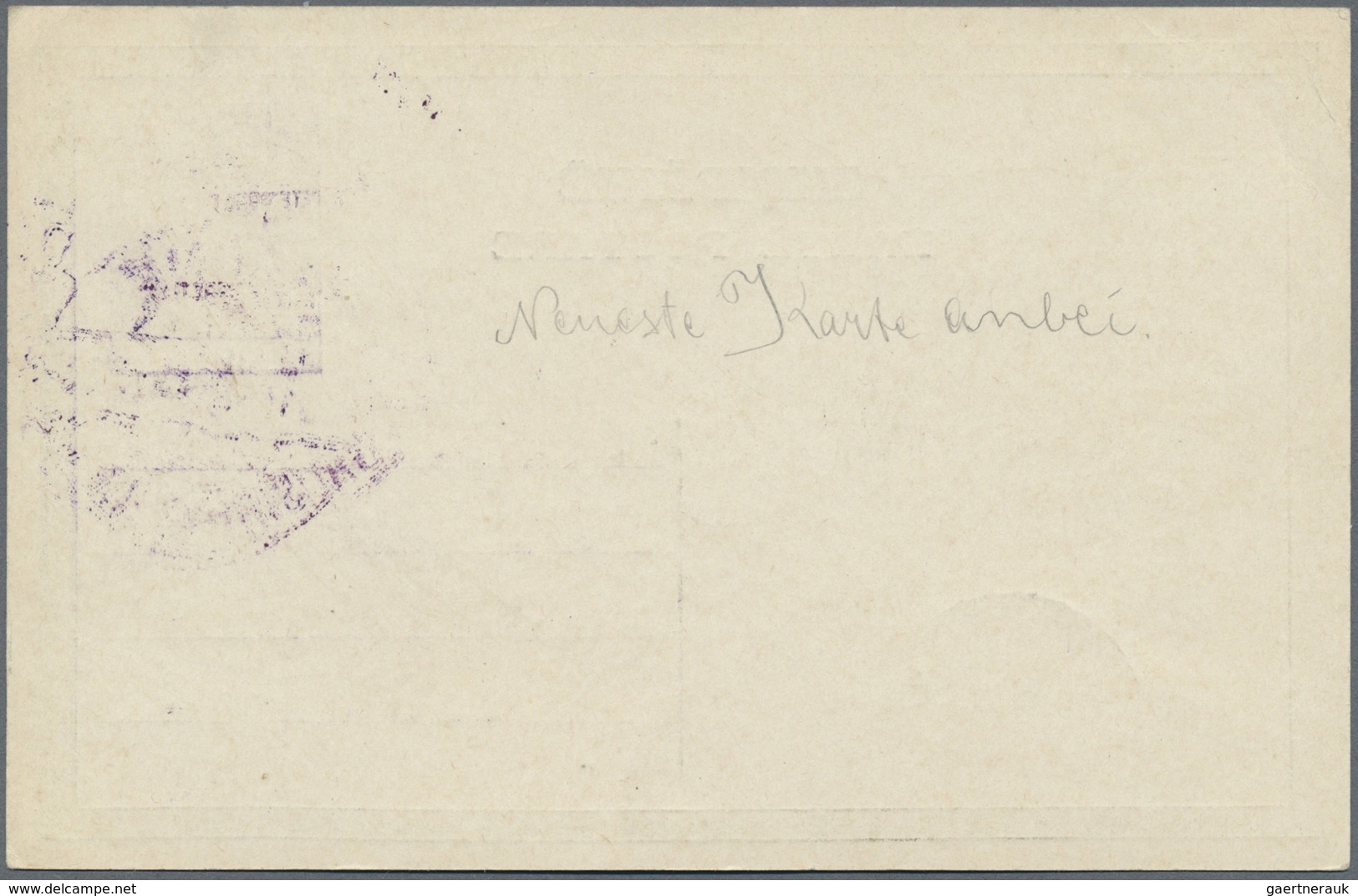 GA Albanien - Ganzsachen: 1914, 5 Q. Green Postal Stationery Card With Ovp "7.Mars / 1491 RROFTE MBRETI - Albanie