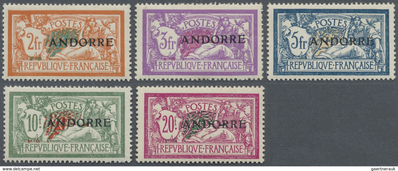* Andorra - Französische Post: 1931, Freimarken Mit Aufdruck "ANDORRE", ½ C. Bis 20 Fr., Der Komplette - Autres & Non Classés
