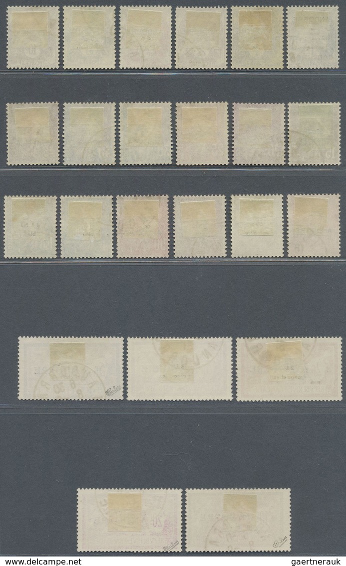 O Andorra - Französische Post: 1931, ½ C. To 20 Fr., Complete Set Of 23 Overprint Issues Used In Perfe - Autres & Non Classés