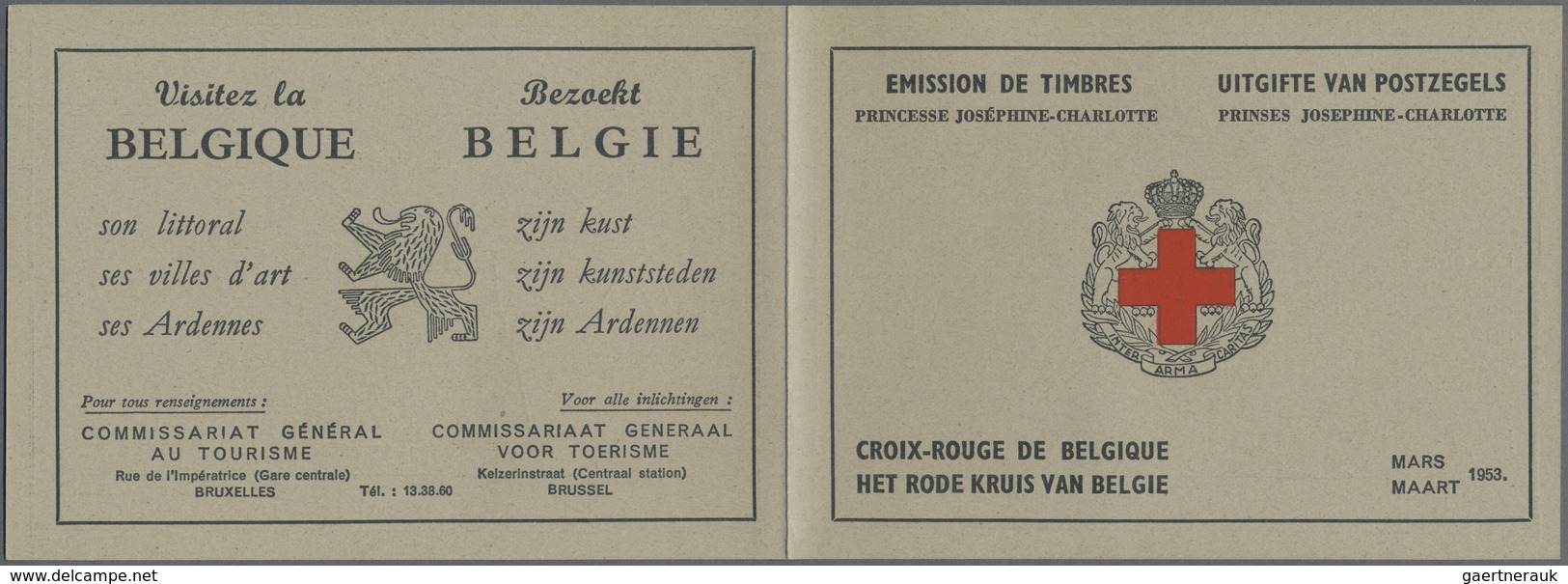 ** Belgien - Markenheftchen: 1953, Rotes Kreuz 'Hochzeit Von Prinzessin Josephine-Charlotte' 2 Fr. + 50 - Non Classés