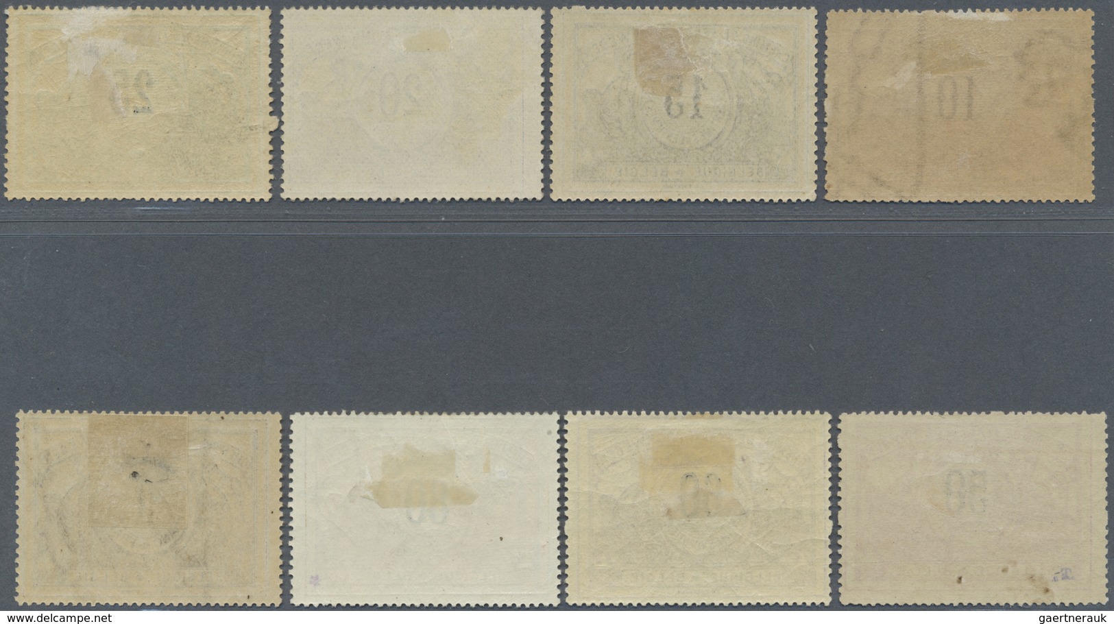 * Belgien - Eisenbahnpaketmarken: 1895/1902, Number Drawing Complete Set With 13 Values, Unused With H - Reisgoedzegels [BA]