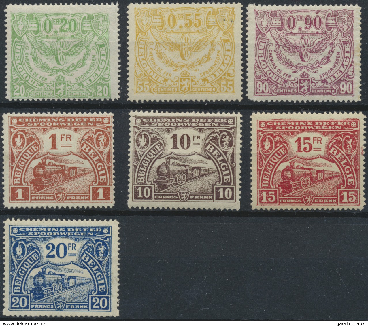 * Belgien - Eisenbahnpaketmarken: 1920/1921, Mechelner Issue In Total 29 Different Items Including Sup - Reisgoedzegels [BA]