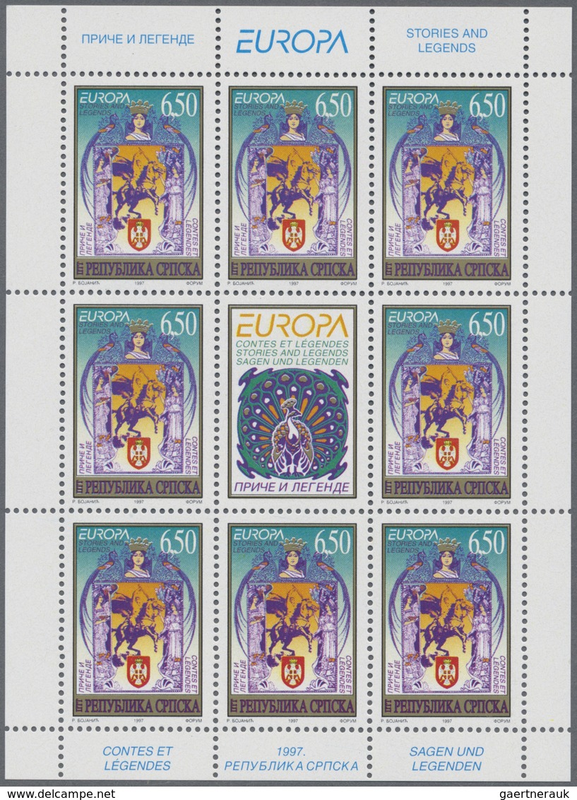 Bosnien Und Herzegowina - Serbische Republik: 1997/1998; 2000,  All Europa Issues Of These Years In - Bosnië En Herzegovina