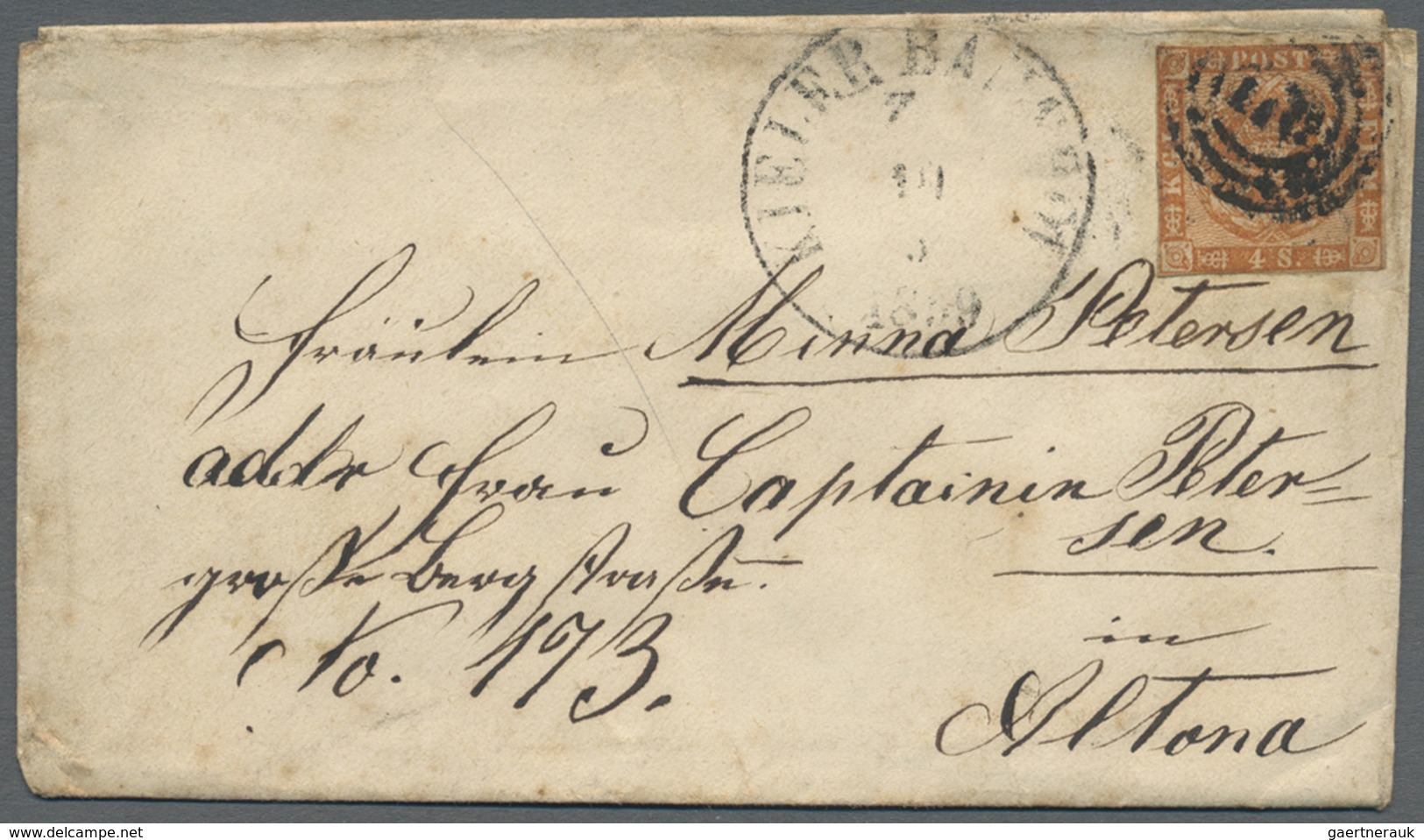 Br Dänemark: 1859-62: Drei Kleine Briefe Gebraucht Im Heutigen Norddeutschland, Mit 1) Briefkuvert 1860 - Briefe U. Dokumente