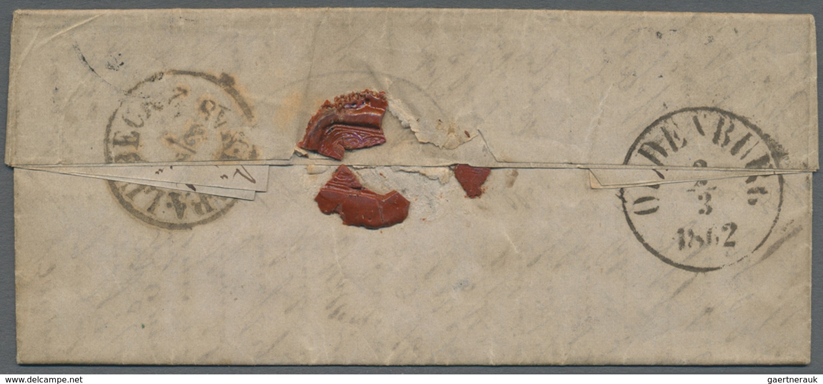 Br Dänemark: 1859-62: Drei Kleine Briefe Gebraucht Im Heutigen Norddeutschland, Mit 1) Briefkuvert 1860 - Lettres & Documents