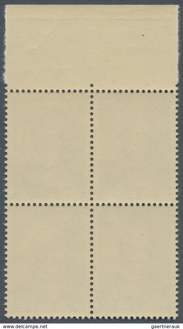 **/ Dänemark: 1952, J.C. Jacobsen, Brownish Red, Mnh. Proof, Block Of Four With Top Sheet Margin, Printe - Brieven En Documenten