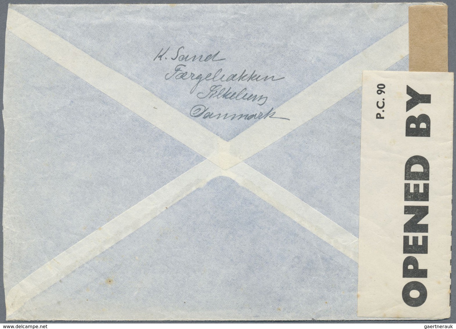 Br Dänemark - Färöer: 1942, Airmail Letter From SILKEBORG, Denmark With German Censor "Ab" Sent To Fugl - Féroé (Iles)