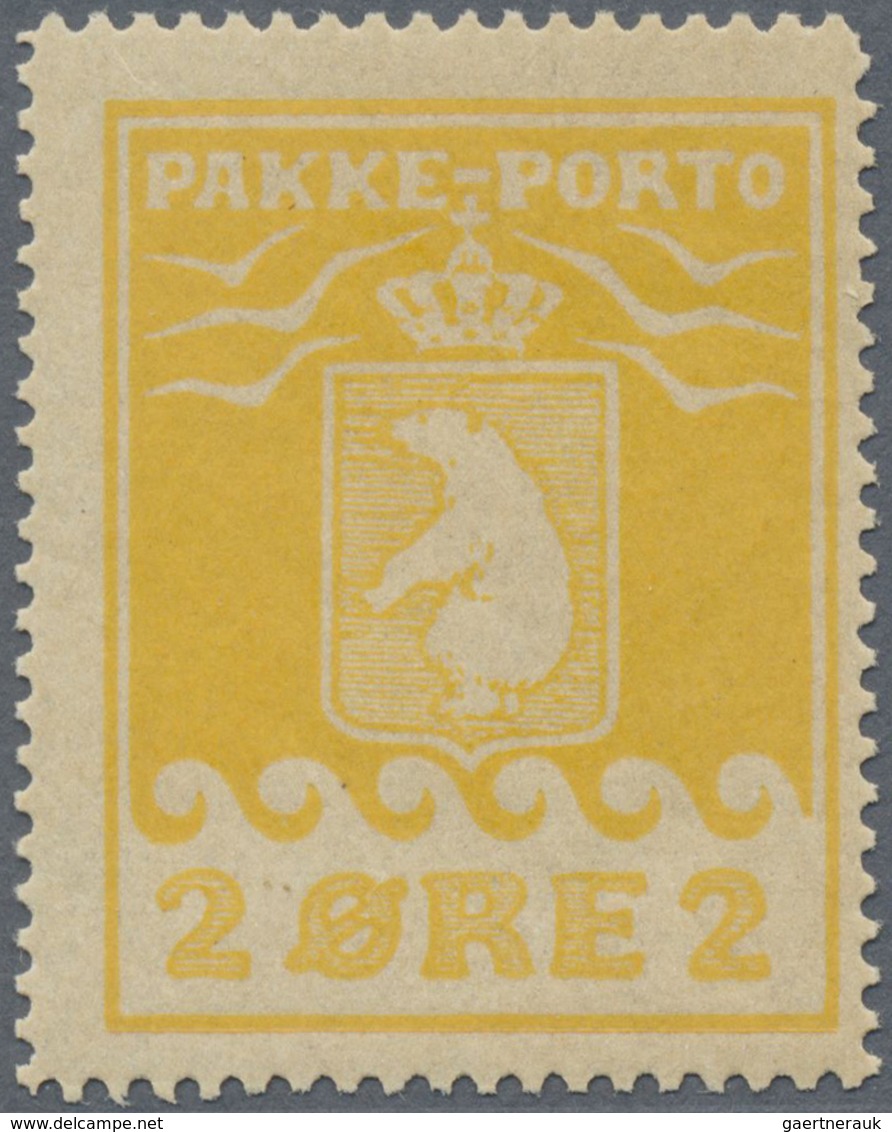 ** Dänemark - Grönländisches Handelskontor: 1915, Parcel-Stamp 2 Öre Yellow On Greyish Paper, All Sides - Altri & Non Classificati