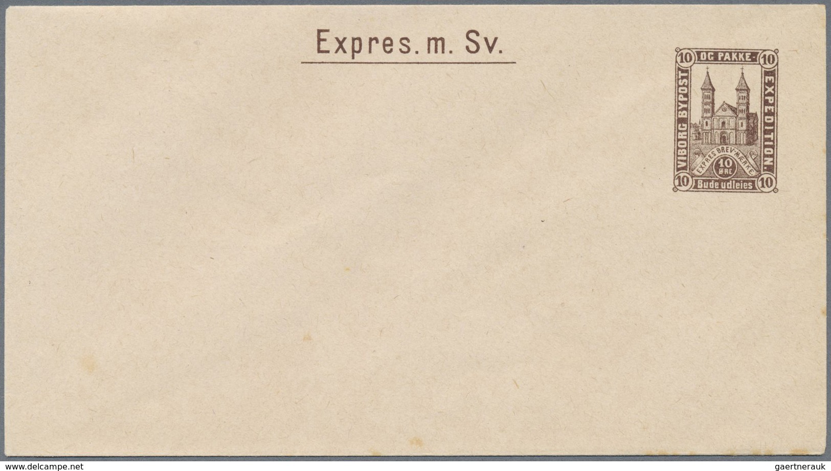 GA Dänemark - Besonderheiten: Dänemark Bypost: Stationery Envelope Viborg 10 Ö "Expres. M. Sv." B/s Rou - Altri & Non Classificati