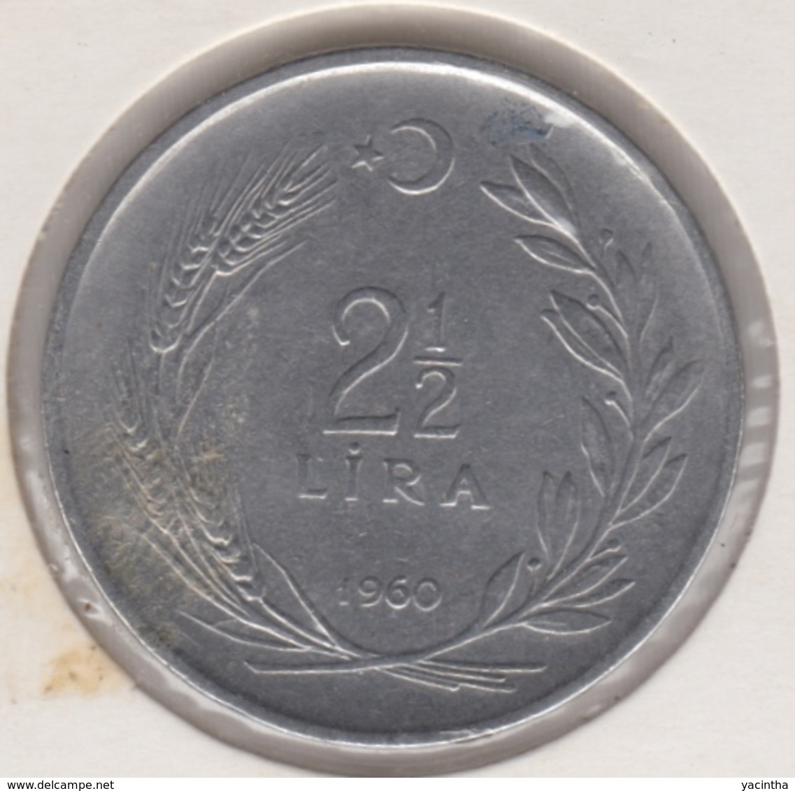 @Y@  Turkije  2 1/2  Lira   1960     (2698) - Turquie