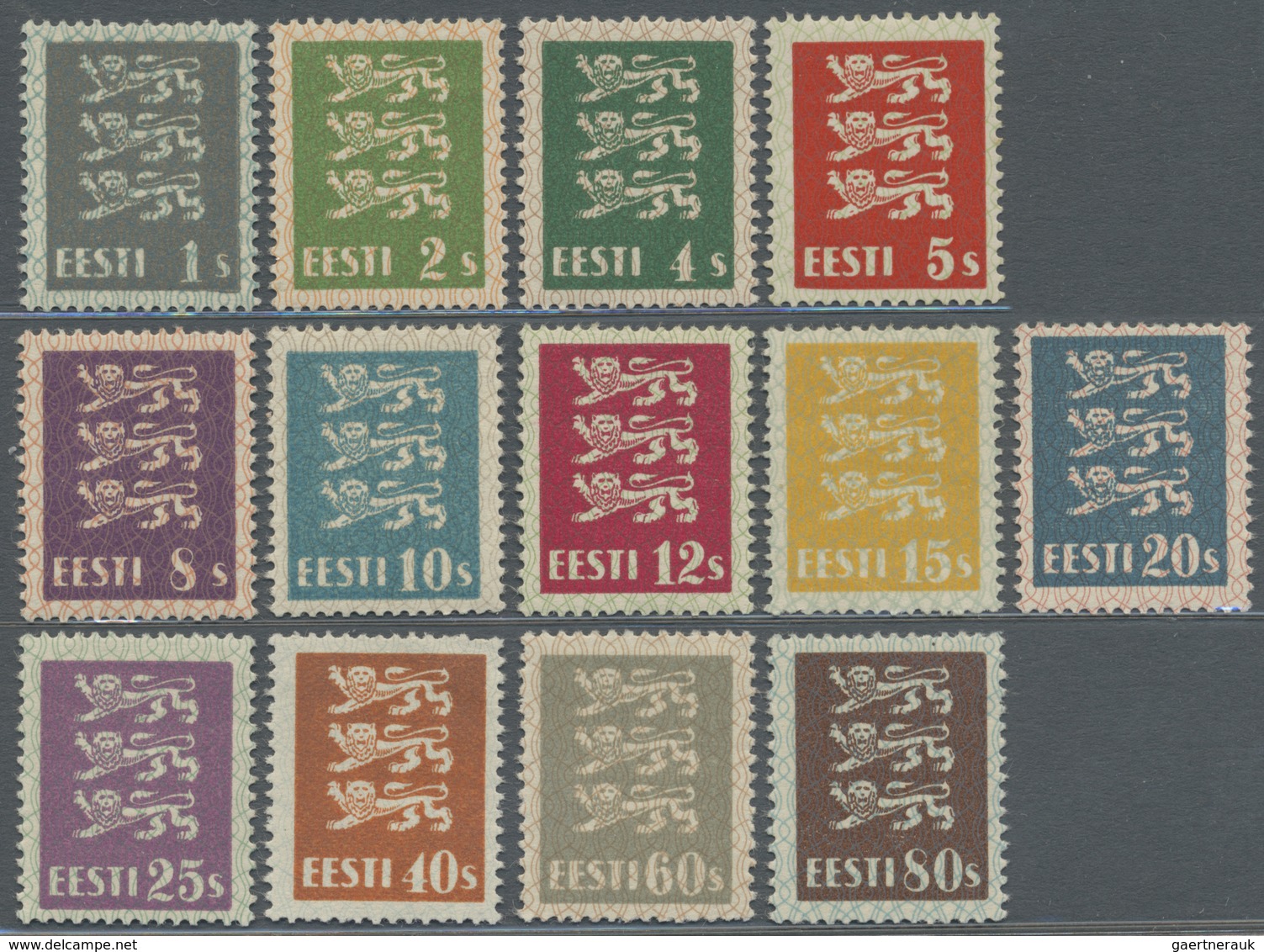 **/* Estland: 1921/1938, Verschiedene Ausgaben Aus Dem Zeitraum Mit Mi.Nr. 29/30 A In 4-er Blocks, 74-86 - Estland