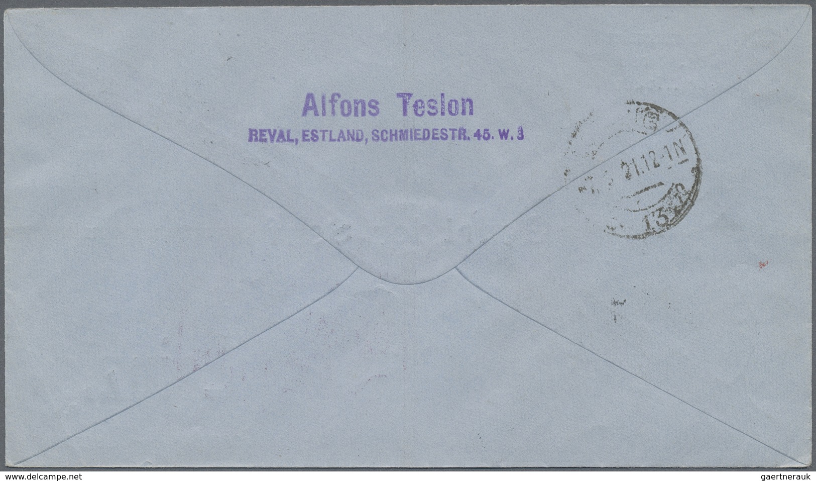 Br Estland: 1921, Registered Letter From TALLIN With Imperf. Pair Of Of Red Cross Set To Leipzig. Unusu - Estonia