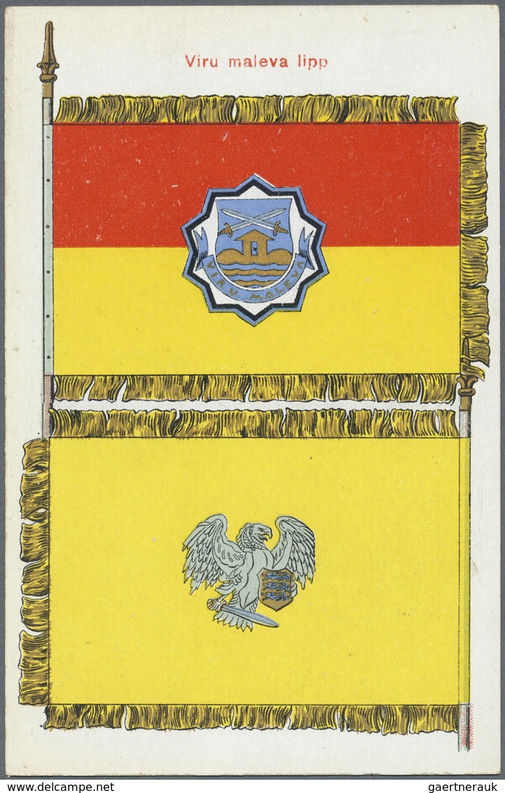 Estland - Besonderheiten: 1925. Picture Postcard Set Of 15 Unused Cards Showing The Various Flags Of - Estonie