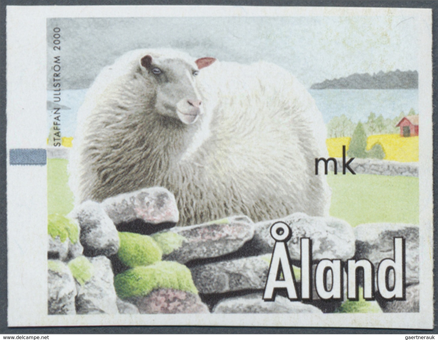 ** Finnland - Alandinseln: Machine Labels: 2000, Design "Sheep" Without Imprint Of Value, Unmounted Min - Aland
