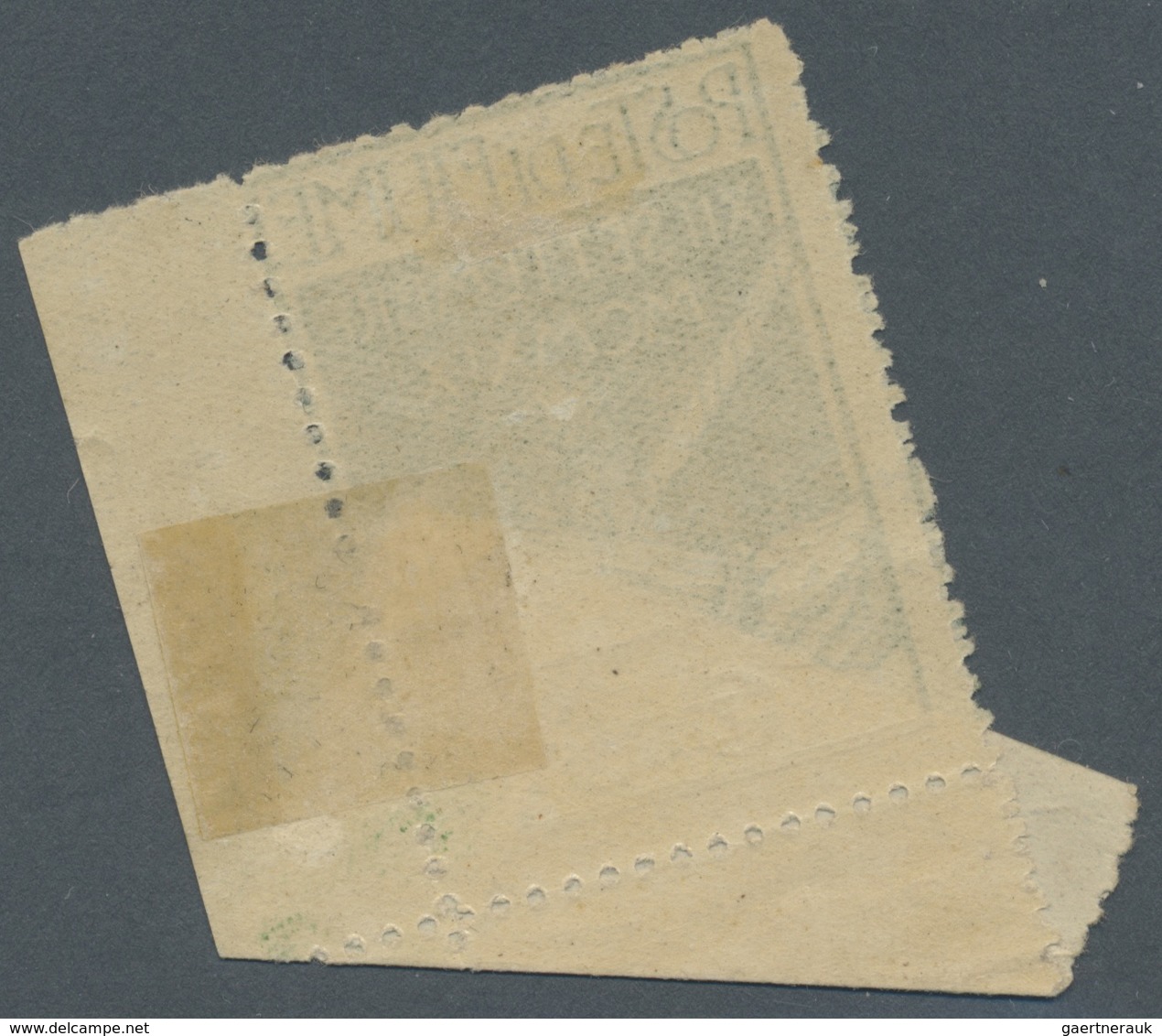 * Fiume - Militärpostmarken: 1920, Militäpostmarke 5 Cent. Grün Vom Bogenrand Mit Spektakulärem Bogenu - Fiume