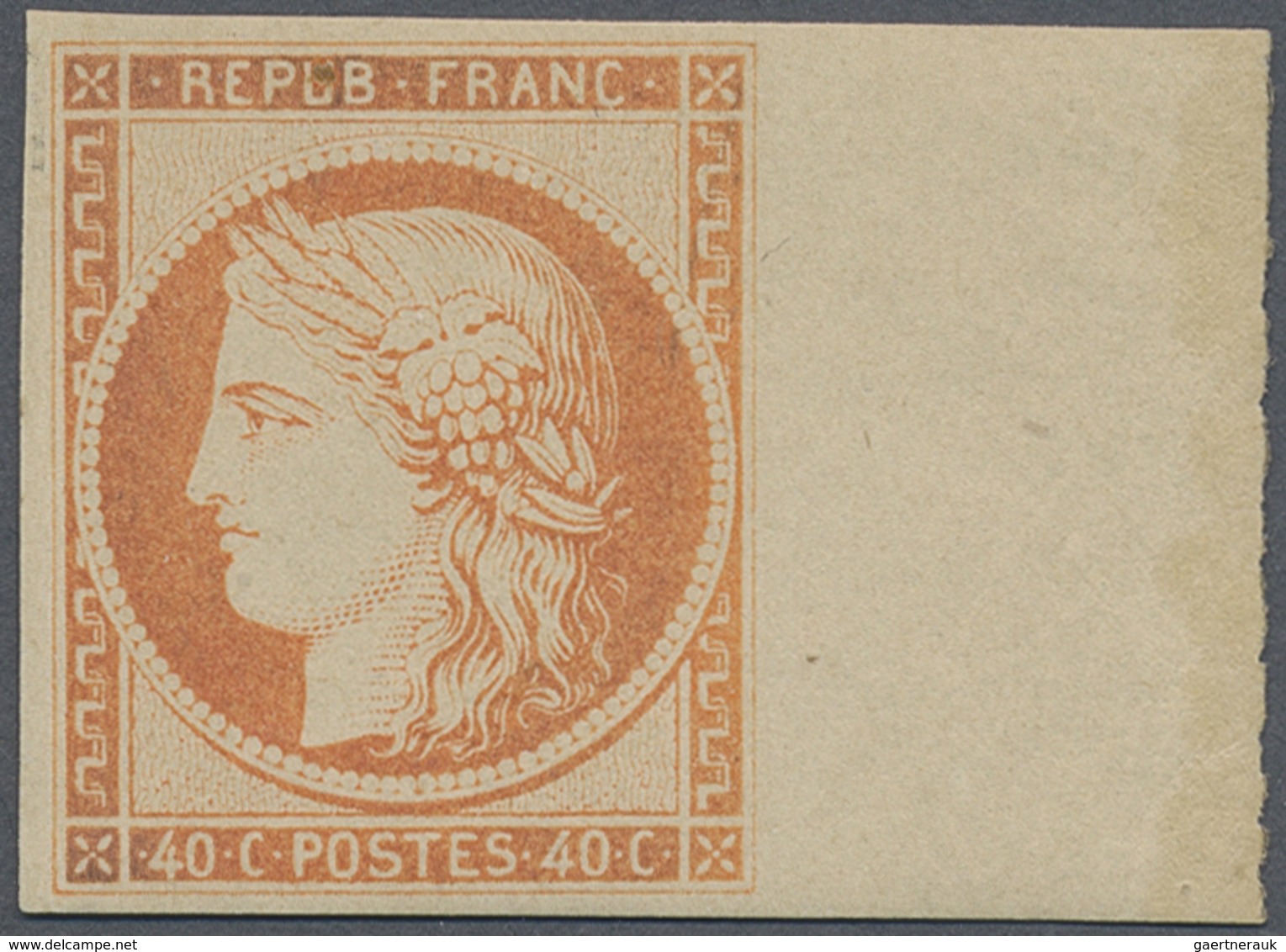 ** Frankreich: 1862, 40 C. Orange „reprint Rowland Hill 1862”, Good To Wide And Right Sheed Marigin, Mi - Gebruikt