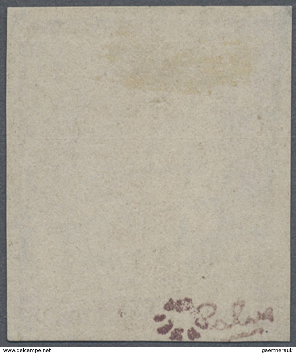 O Frankreich: 1850, Ceres 1 Fr. Carmine, Single Stamp Tied By Rhombic Grid Cancellation, Good Margins - Oblitérés