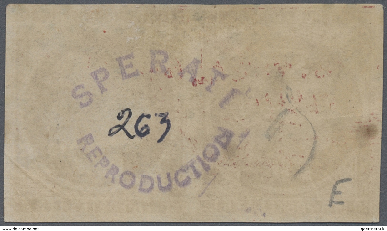 O/ Frankreich: 1849, Ceres 1 Fr. Karmin "Repub. Franc." Auf Gelblichem Papier, Gestempelte SPERATI-Fäls - Oblitérés