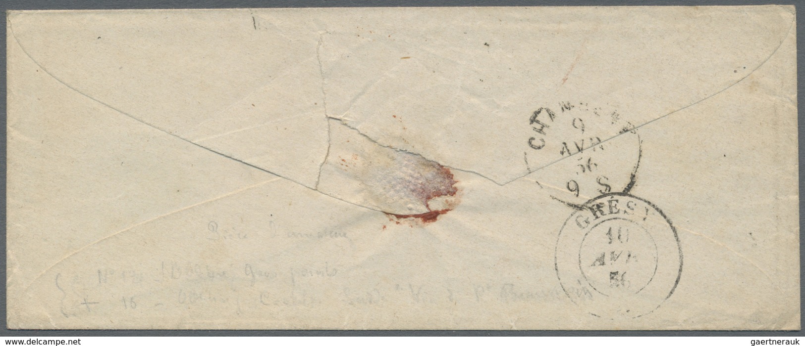 Br Frankreich: 1855/1856, Mail To Savoy (Kingdom Of Sardinia), Two Covers From Paris To Savoy Each Obli - Gebruikt