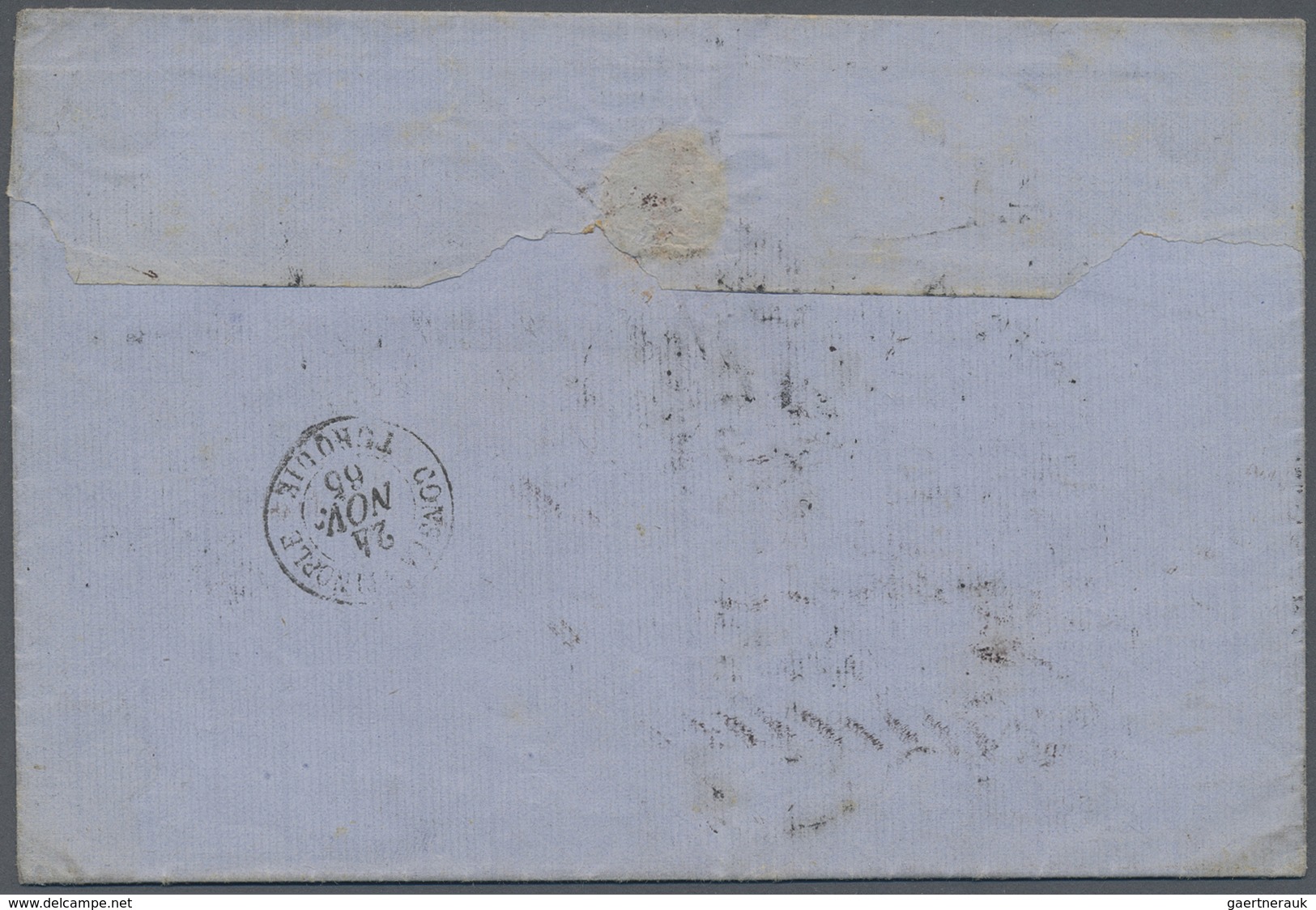 Br Frankreich: "CAIRE" 1865, 80 C. Rose And 20 C. Blue On Letter From CAIRE To CONSTANTINOPEL/Turkey, L - Gebruikt