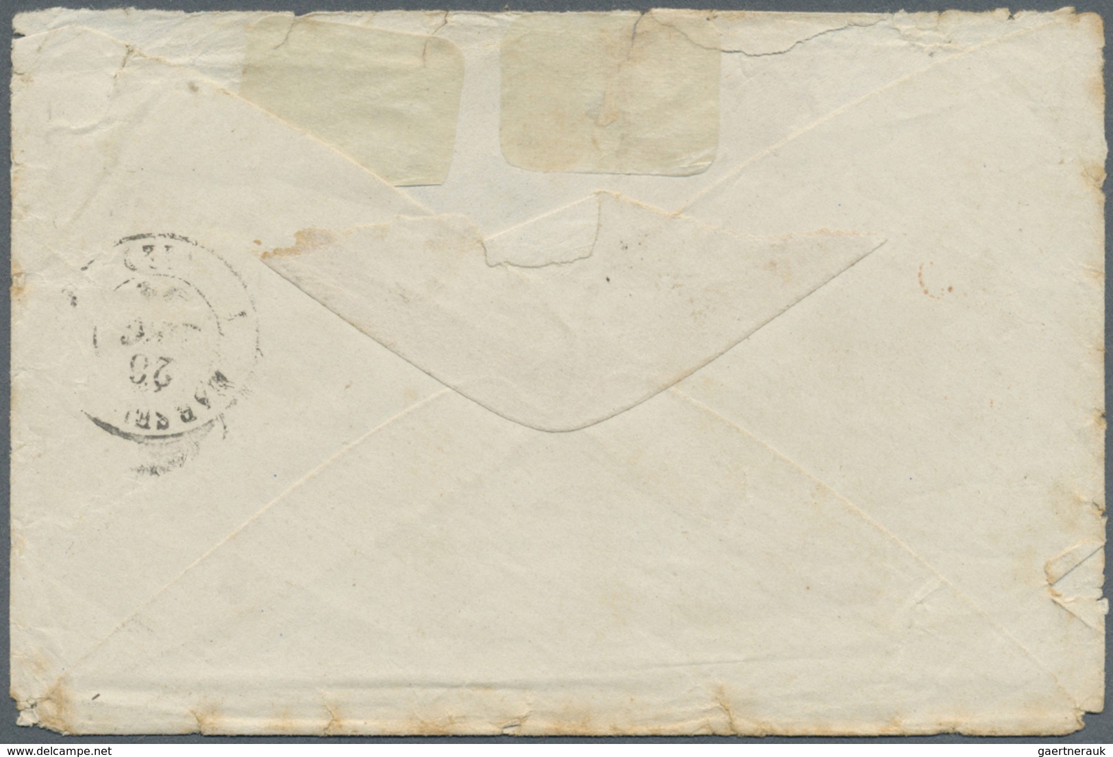 Br Frankreich: 1864. Envelope (flap Missing, Toned, Creased) Addressed To Poulo Penang, Malacca Bearing - Gebruikt