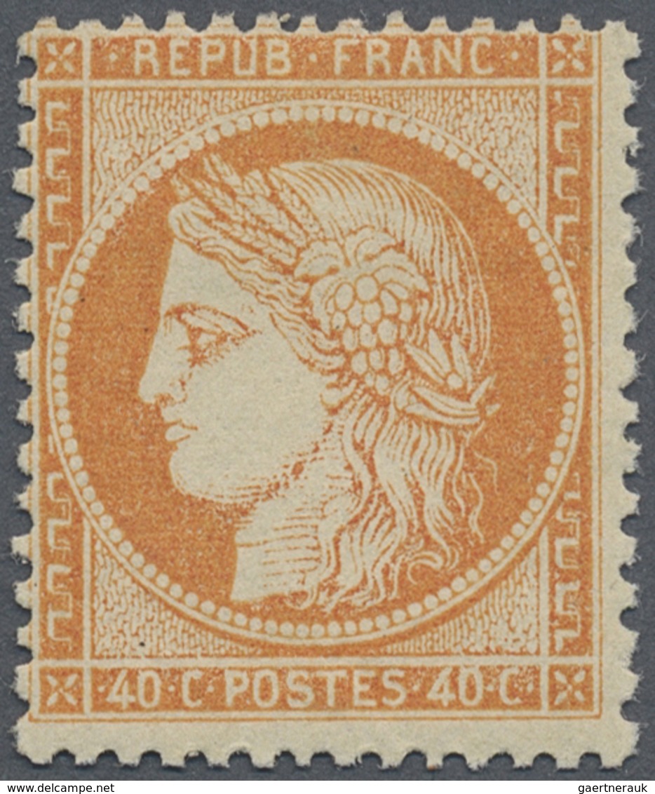 * Frankreich: 1870, 40 C Orange Ceres Hinged In Very Fine Condition. Michel 700,- € (Yvert No. 38 725, - Oblitérés