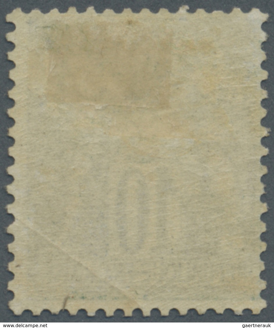 * Frankreich: 1876, 10 C. Allegorie Grün Type I, Ungebraucht Mit Eckbug, Mi. € 1.000,-- (Yvert 65, € 1 - Gebruikt