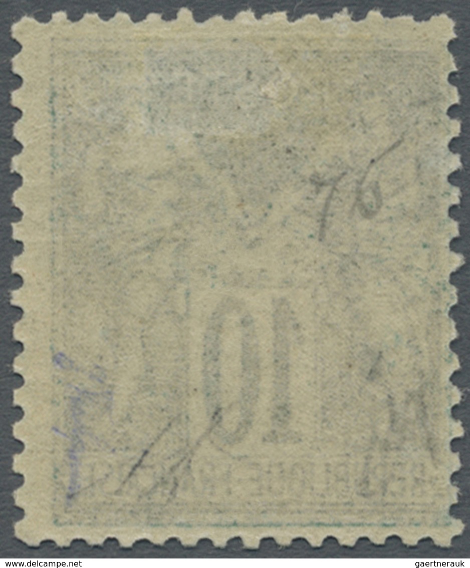 * Frankreich: 1876, Allegorie 10 C. Grün In Type II, Ungebraucht Mit Falzspur Und Mehrfach Sign. U.a. - Oblitérés