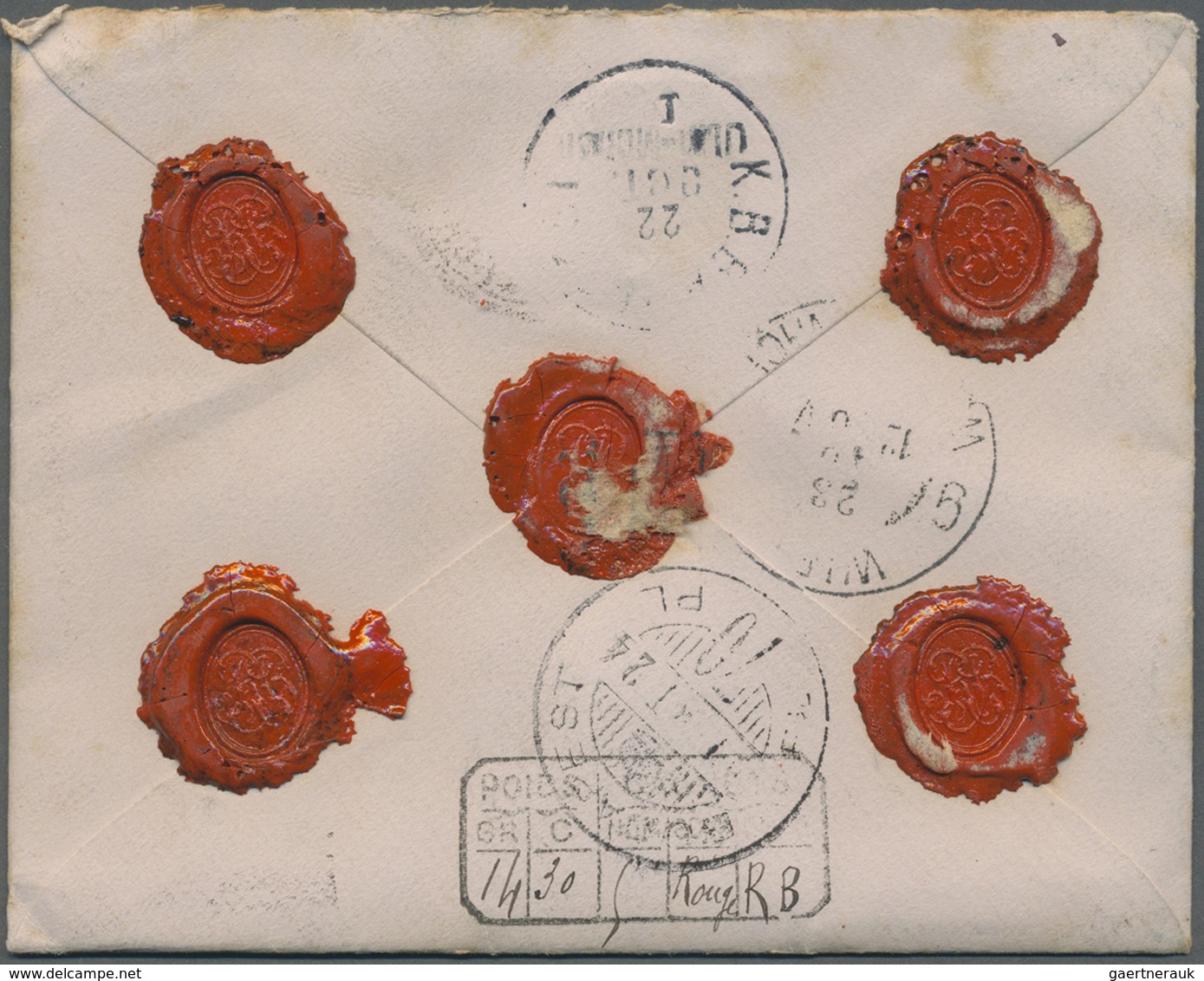 Br Frankreich: 1900, 1 Fr. Type Sage On "CHARGÉ" Letter With Value Declared "200 F" From LA FERTÉ-IMBAU - Oblitérés