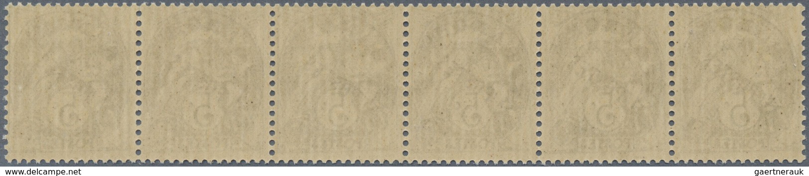 ** Frankreich: 1900, 5 C. Blanc, Preobliteration, Coil Stamp, Mint Never Hinged Strip Of 6. (Maury Nr. - Oblitérés