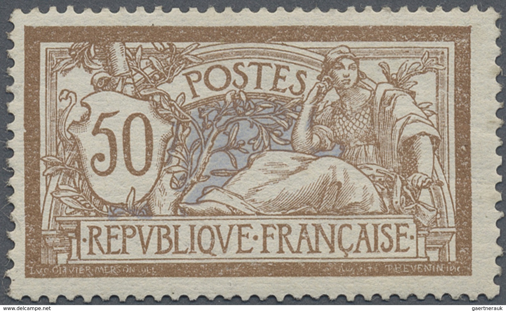 ** Frankreich: 1900, 50 C. Merson Brown On GC Paper, Mint Never Hinged Superb Item (Yvert 120 D), Cat. - Oblitérés