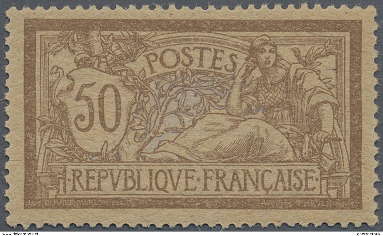 ** Frankreich: 1900, 50 C. Merson Brown On GC Paper, Mint Never Hinged Perfect Centered Superb Item (Yv - Oblitérés