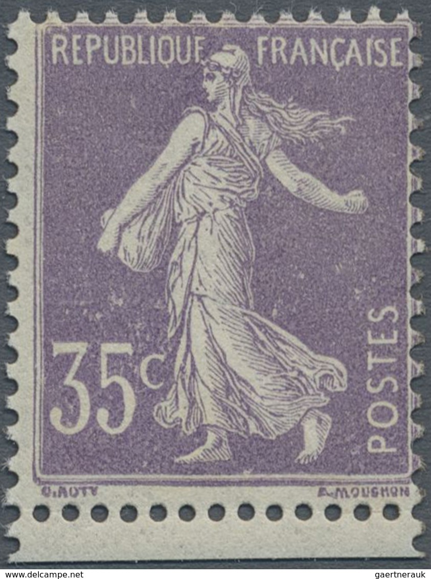 ** Frankreich: 1906, 35 C. Light Violet Type I On White Paper Mint Never Hinged, Signed Calves (Yvert 1 - Gebruikt