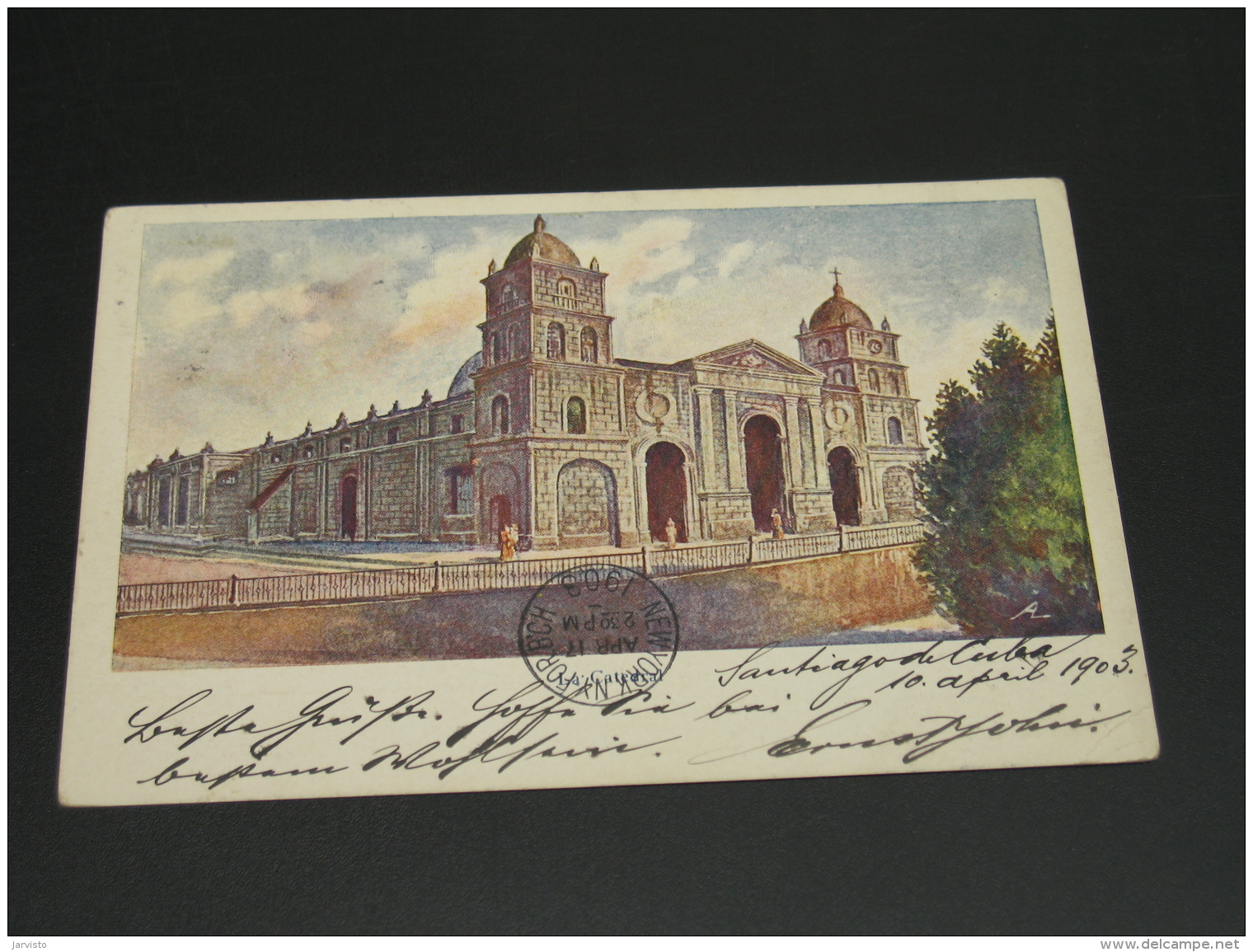 Cuba 1903 Cathedral Picture Postcard To Austria *8811 - Covers & Documents