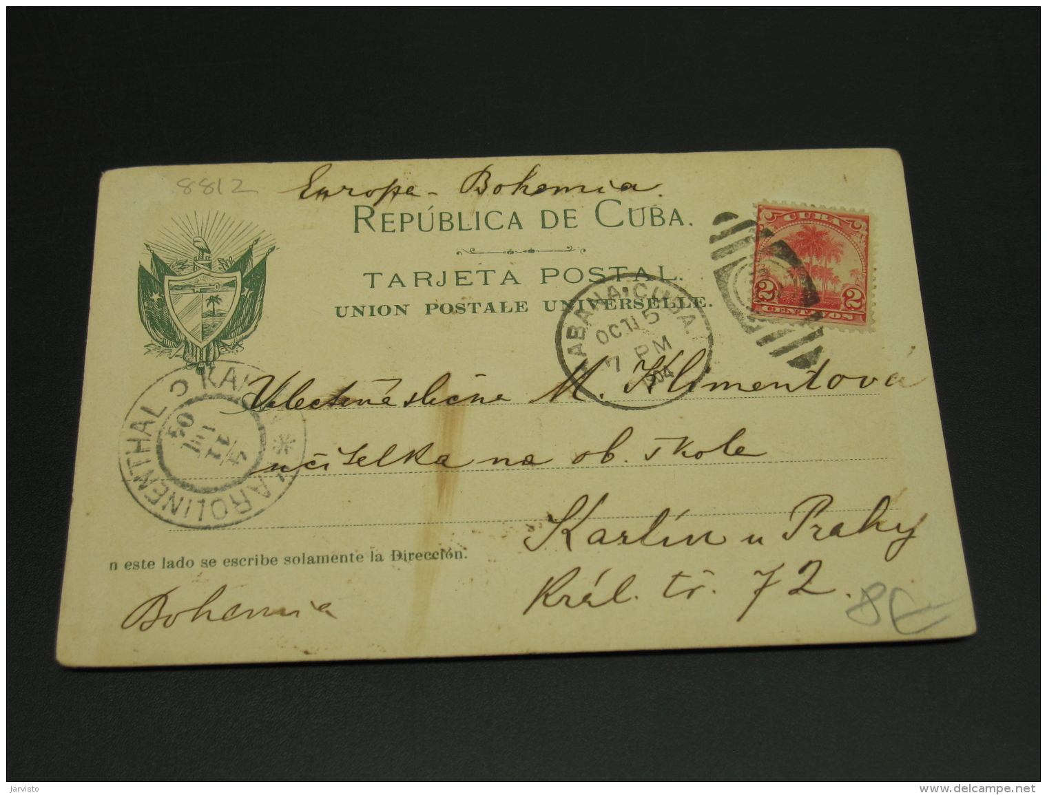 Cuba 1904 Picture Postcard To Austria Corner Fold *8812 - Covers & Documents