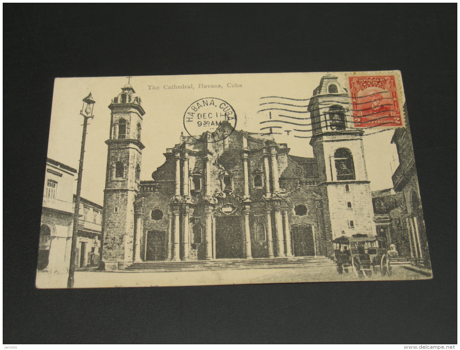 Cuba 1911 Havana Cathedral Picture Postcard To France *8834 - Covers & Documents