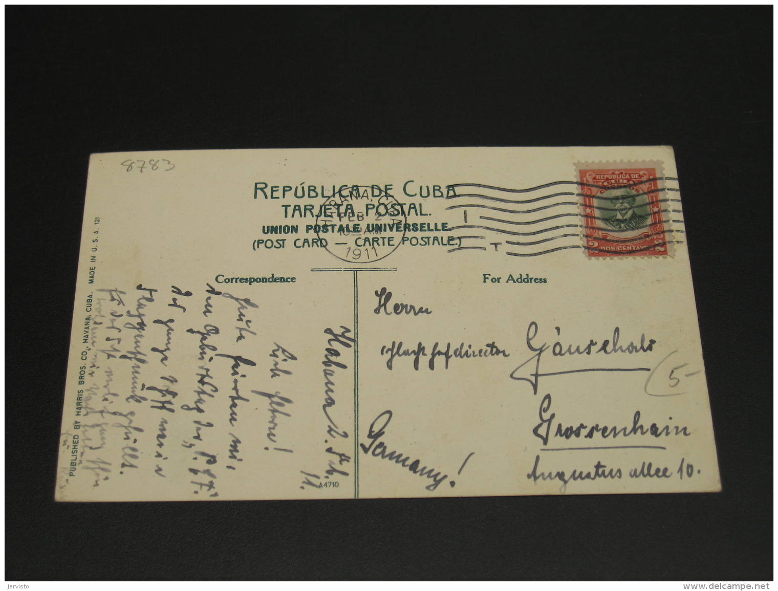 Cuba 1911 Havana Picture Postcard To Germany *8783 - Covers & Documents