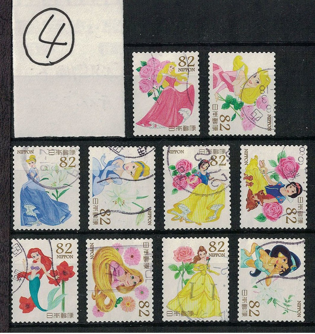 Japan 2015.11.06 Greetings, Disney Princess (used)④ - Gebraucht