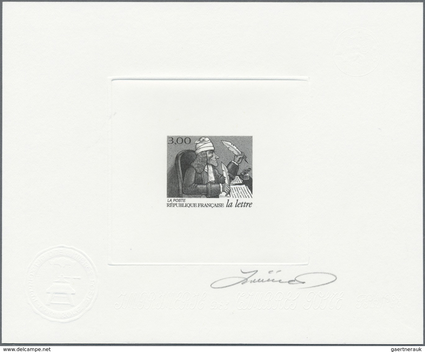 (*) Frankreich: 1998. Lot Of 6 Epreuves D'artiste Signée In Black For Complete Set "Historic Letters". ( - Gebruikt