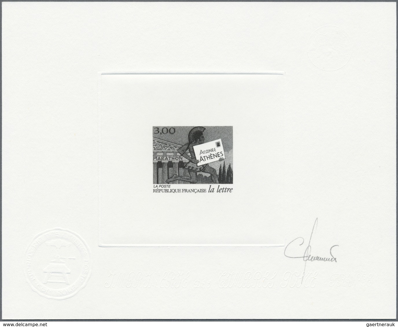 (*) Frankreich: 1998. Lot Of 6 Epreuves D'artiste Signée In Black For Complete Set "Historic Letters". ( - Gebruikt