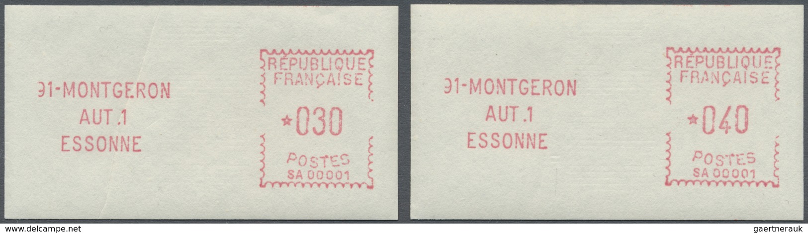 ** Frankreich - Automatenmarken: 1969, 0.30 Fr. Und 0.40 Fr. Montgeron, Type II "Punkt Verschoben", Zwe - Andere & Zonder Classificatie