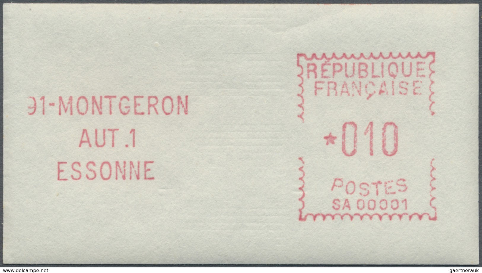 ** Frankreich - Automatenmarken: 1969, 0.10 Fr. Montgeron, Type II "Punkt Verschoben", Postfrisch. - Andere & Zonder Classificatie