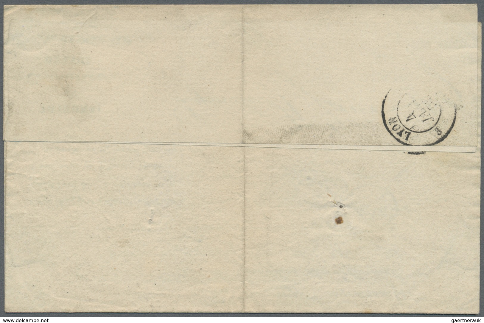 Br Frankreich - Portomarken: 1859, 10 C Black Single Franking Cancelled 4.JAN.1859 On Folded Local Lett - 1859-1959 Lettres & Documents