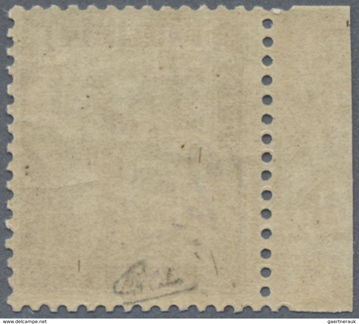 ** Frankreich - Portomarken: 1884, Postage Due Stamp 2 Fr Brown From Left Sheet Margin, Mint Never Hing - 1859-1959 Brieven & Documenten