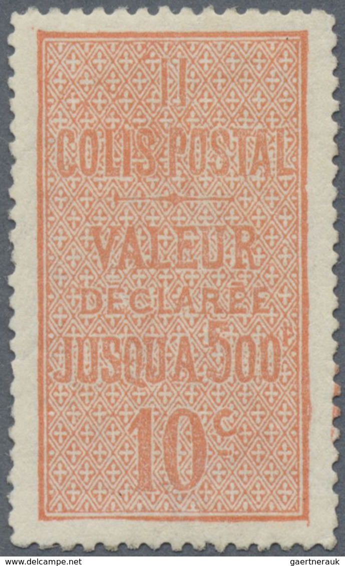 * Frankreich - Postpaketmarken: 1892, Postal Parcel Stamp 10 Cent., Red, "Colis Postal Valeur Declaree - Autres & Non Classés