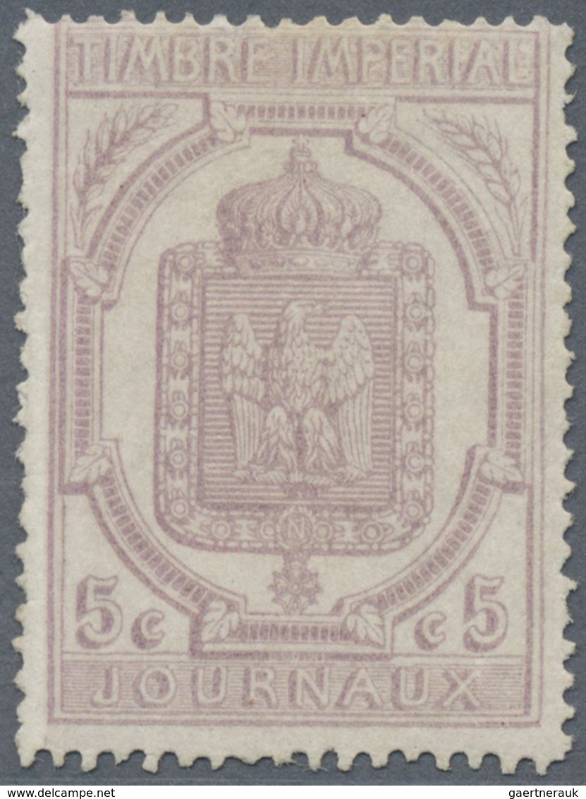 * Frankreich - Zeitungsmarken: 1869. Même Type 5c Lillac, Perforated, Unused, Very Fine. - Journaux