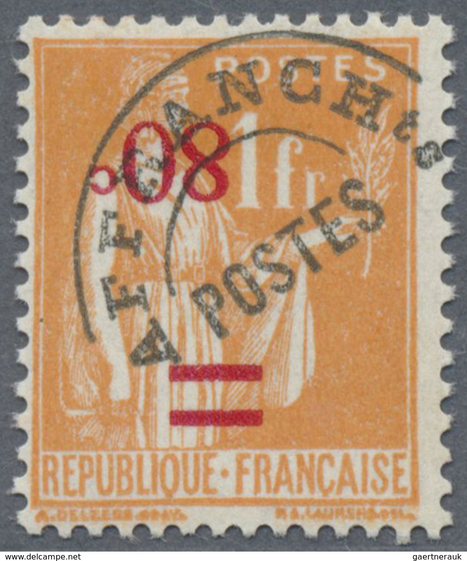 * Frankreich - Vorausentwertungen: 1937, 80 C. On 1 Fr. Orange With Inverted Overprint Unused, Signed. - Andere & Zonder Classificatie