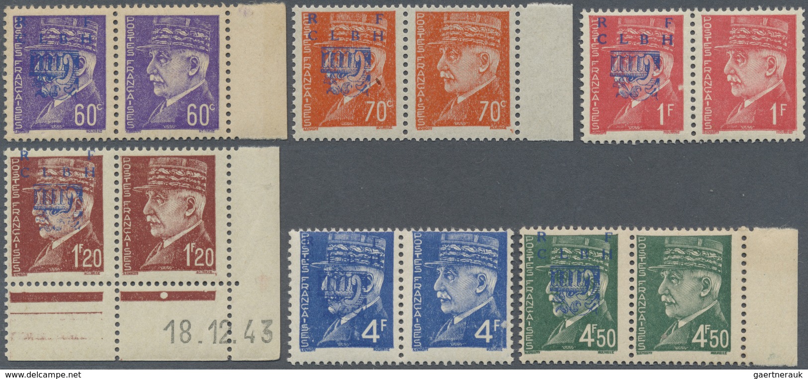 ** Frankreich - Lokalausgaben: Decazeville (Aveyron): 1944, Set (without No. 1, 6-8) As Mint Never Hing - Autres & Non Classés