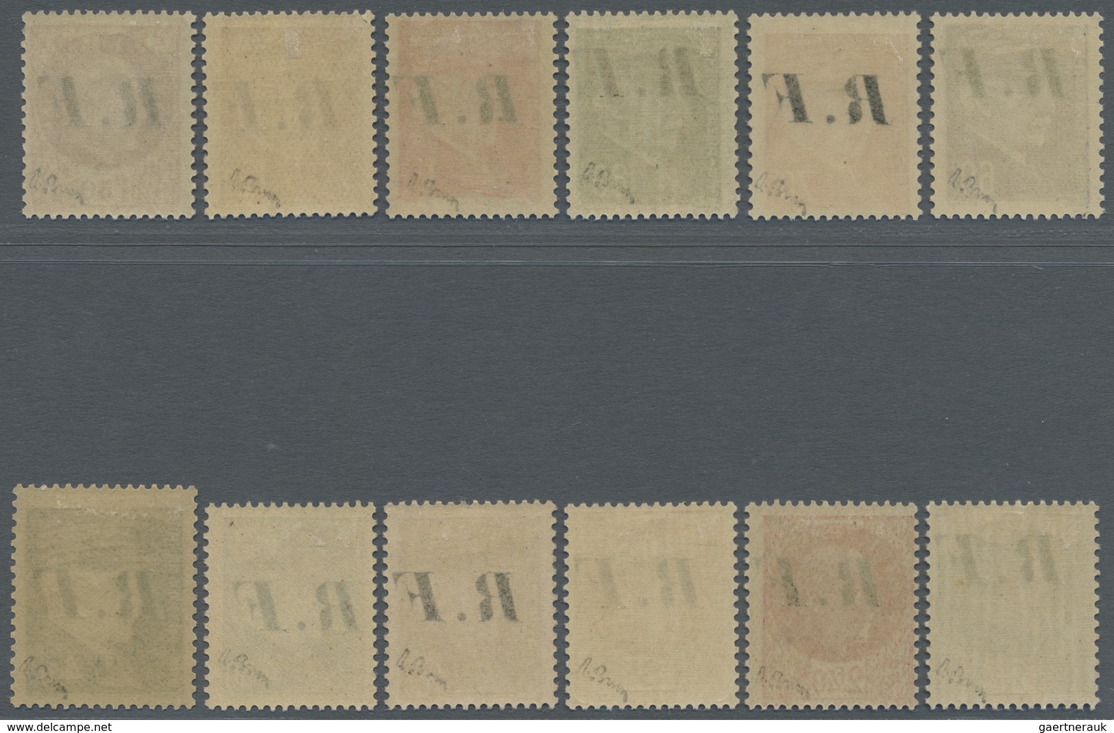 * Frankreich - Lokalausgaben: Pons: 1944, 60 C. - 4,50 Fr. Pétain With Overprint " R.F" In Type II, Co - Andere & Zonder Classificatie