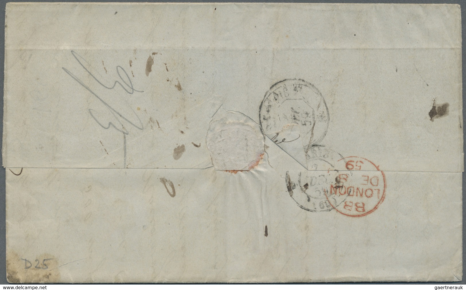 Br Französische Post In Ägypten - Alexandria: 1859, Napoleon Ohne Lorbeer 40 C Orange Und 20 C Blau (je - Autres & Non Classés